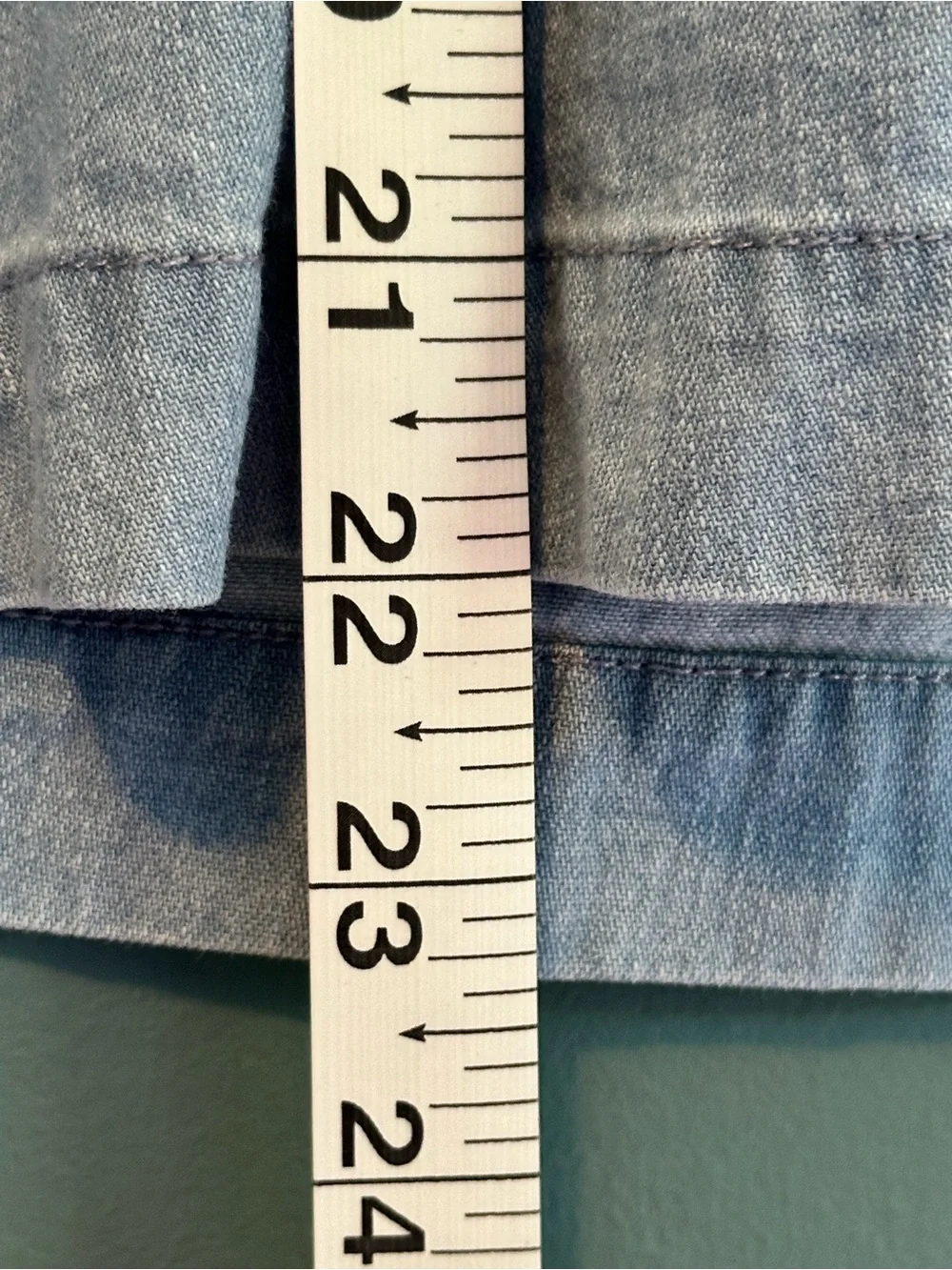 Madewell Light Wash Chambray Denim Puff-Sleeve Swing Shirt Tie Back Size Small